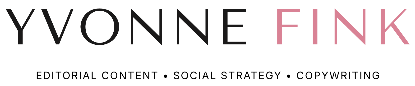 Logo Yvonne Fink – Editorial Content | Social Strategy | Copywriting